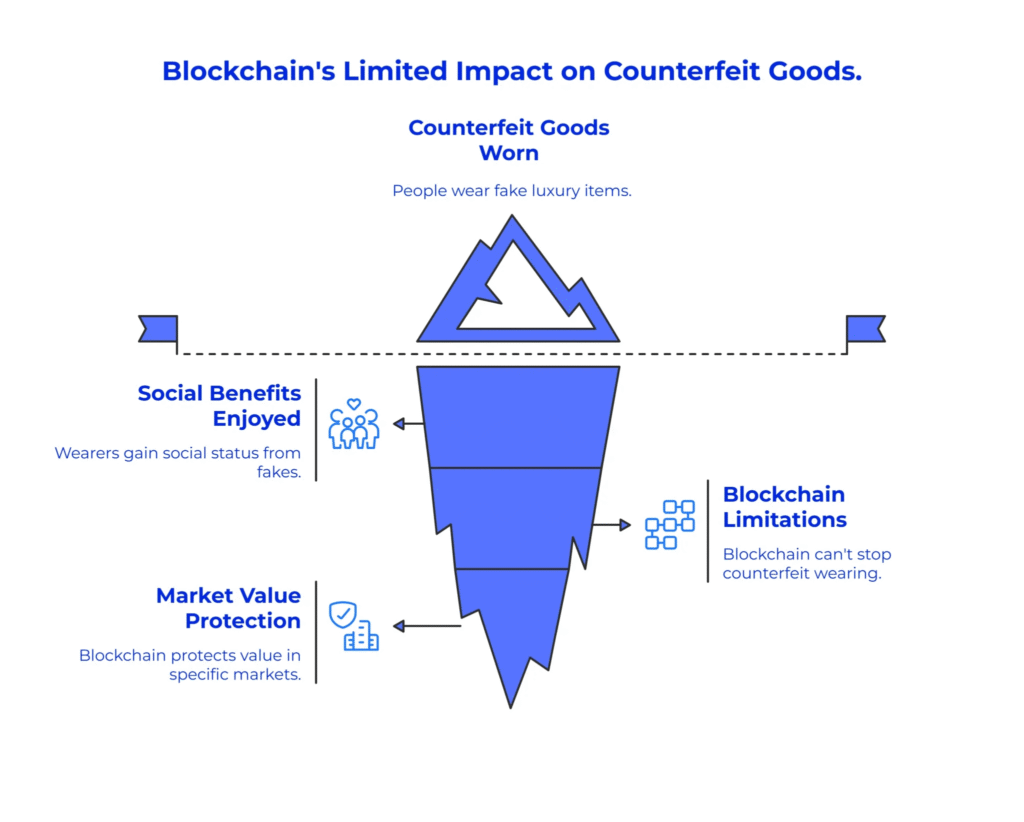 Blockchain's limited impact on Counterfeit Goods