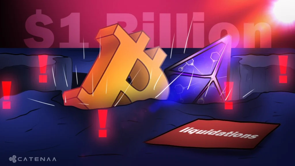 Crypto Markets Plunge as Liquidations Top $1 Billion