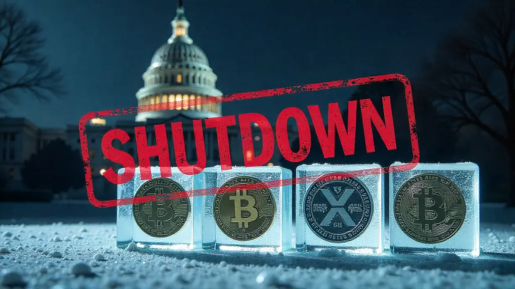 US Shutdown Halts Crypto ETF Approvals, Market Faces Risk