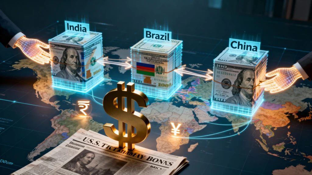 BRICS nations cut Treasury holdings amid slow shift from US dollar