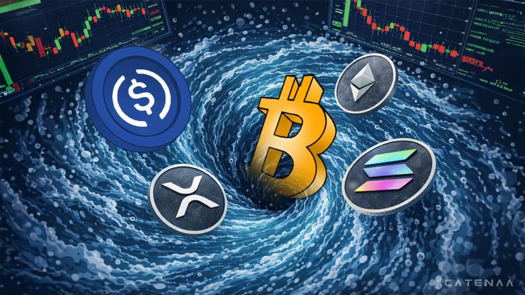 Crypto markets face liquidity split