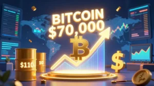 Bitcoin Near $70K Amid Oil Shock, Dollar Strength