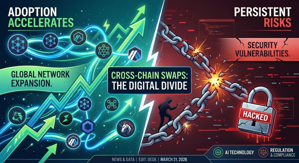 Cross-chain swap platforms connecting multiple blockchain networks for DeFi interoperability