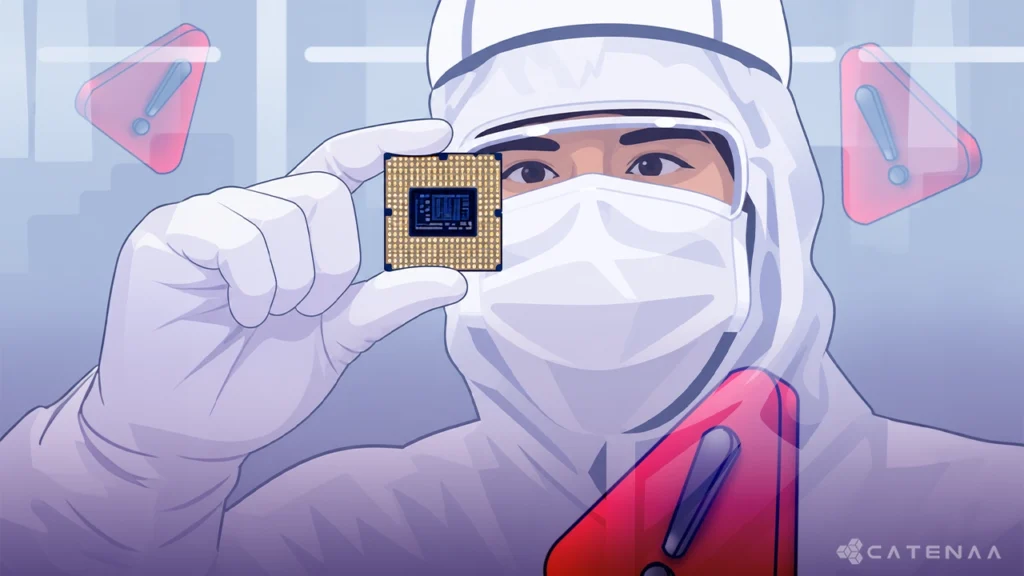 Atomic gap in layered chip materials