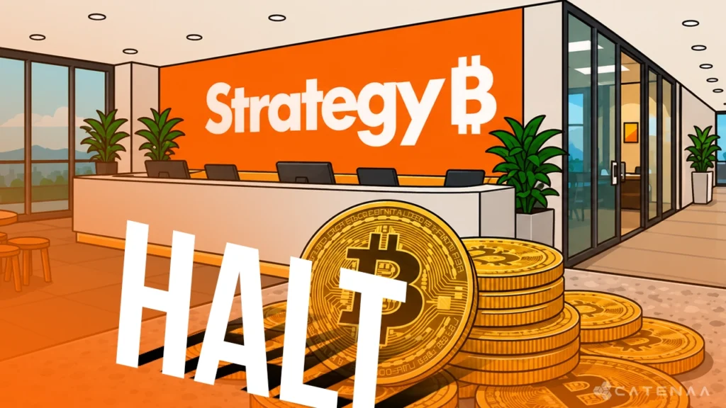 Strategy halts bitcoin buys