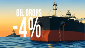 Oil Drops 4% as Iran, US Reach Hormuz Deal
