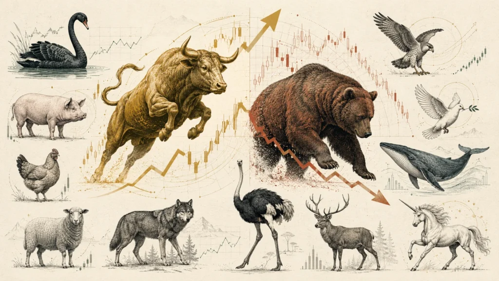 Bulls charge, bears maul, and pigs get slaughtered. Here is what the market's zoo really teaches everyday investors.