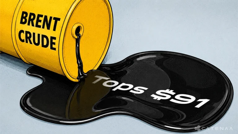 Commodity Markets Split as Brent Tops $91