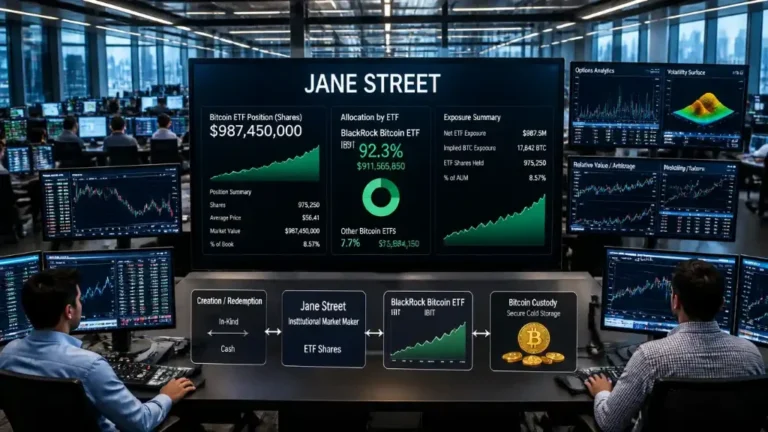 Jane Street Bitcoin ETF Holdings Near $1B, Led by IBIT
