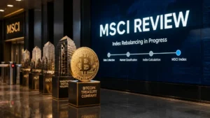 MSCI Proposal Puts Bitcoin Treasury Model on Index Trial