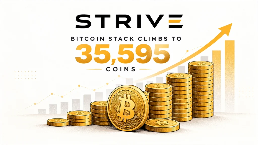 Strive Bitcoin stack climbs to 35,595 coins